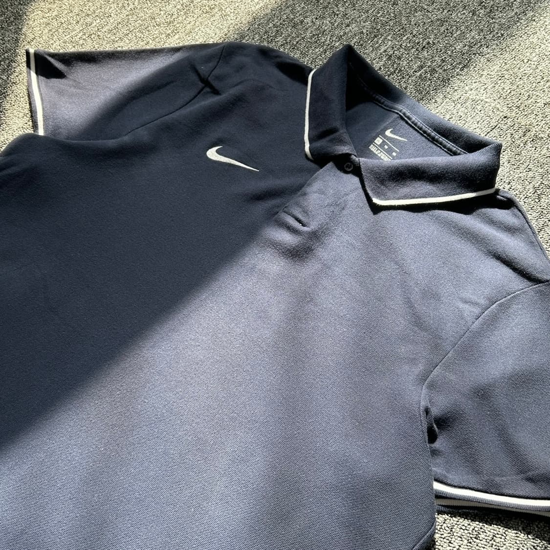 나이키 코튼 네이비 반팔 카라티 상품이미지2