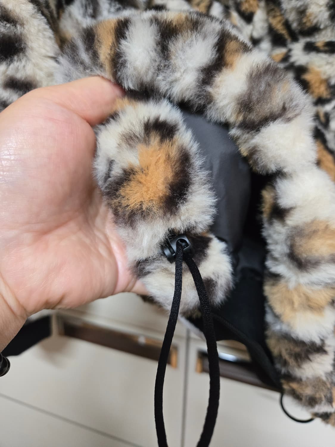 라이프워크 에코퍼 레오파드 후드 점퍼 상품이미지5