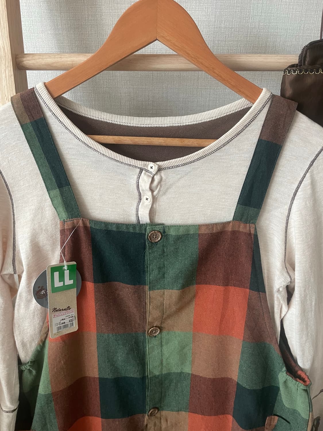 모리걸 빈티지 그린 레이어드 원피스 set 💚🧡 상품이미지4