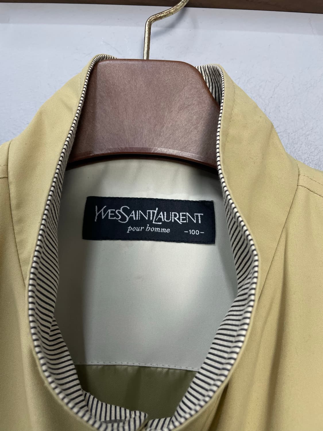 입생로랑 베이지 블루종 자켓 H1790 상품이미지5