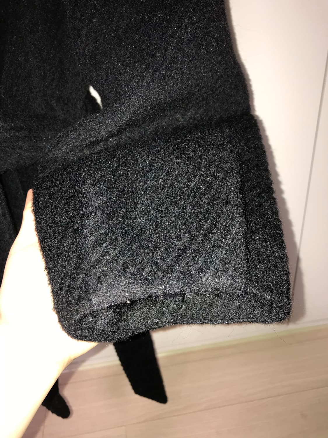 black high neck middle coat jacket 상품이미지5