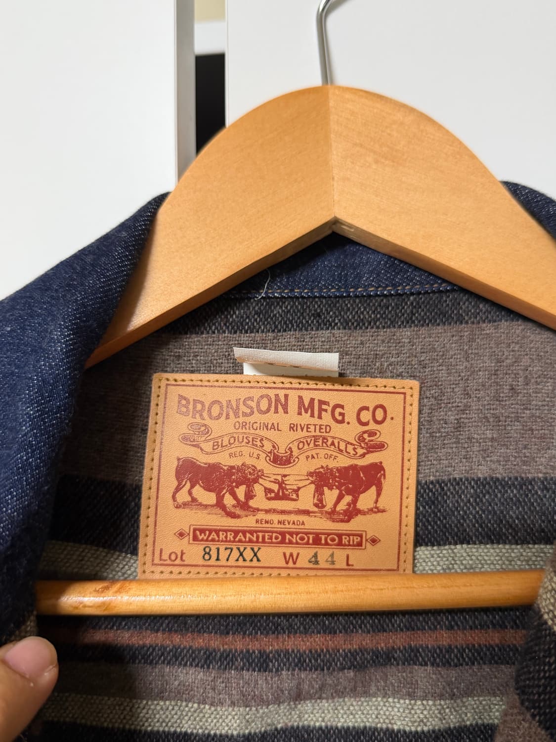 중국판 브론슨 데님자켓 44사이즈 판매합니다. 상품이미지3