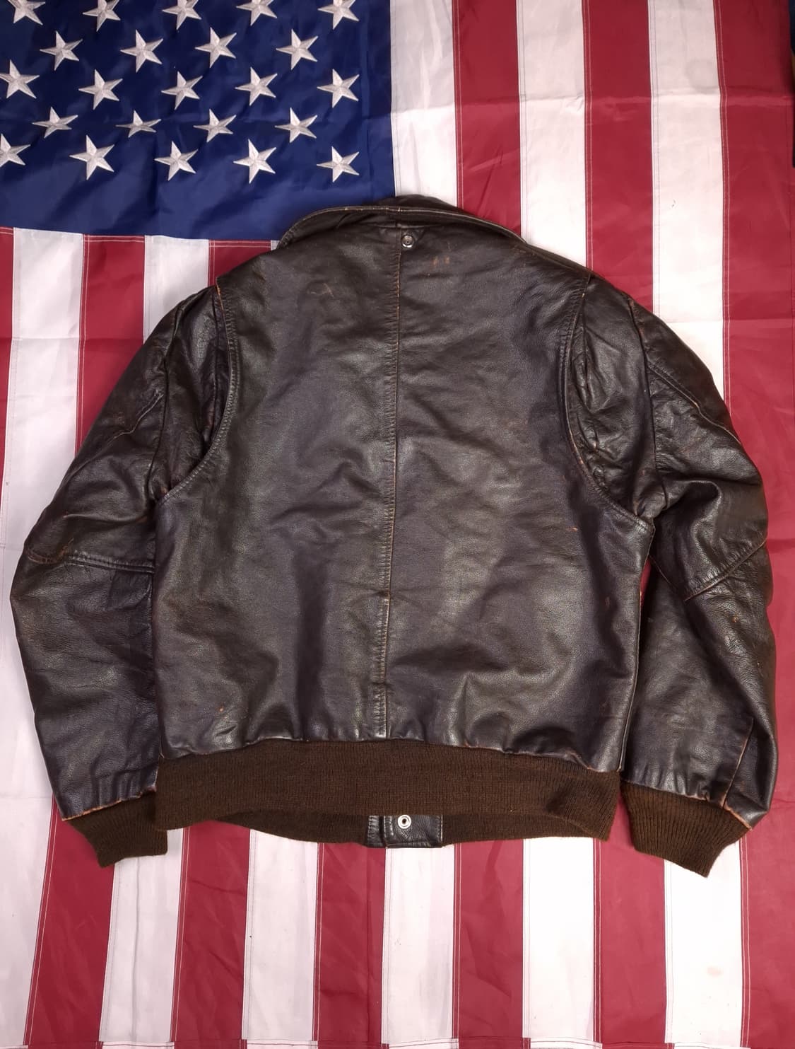 오리지날 70's 미국제조 리얼레더 미해군 G-2 TAPE 항공자켓 상품이미지8