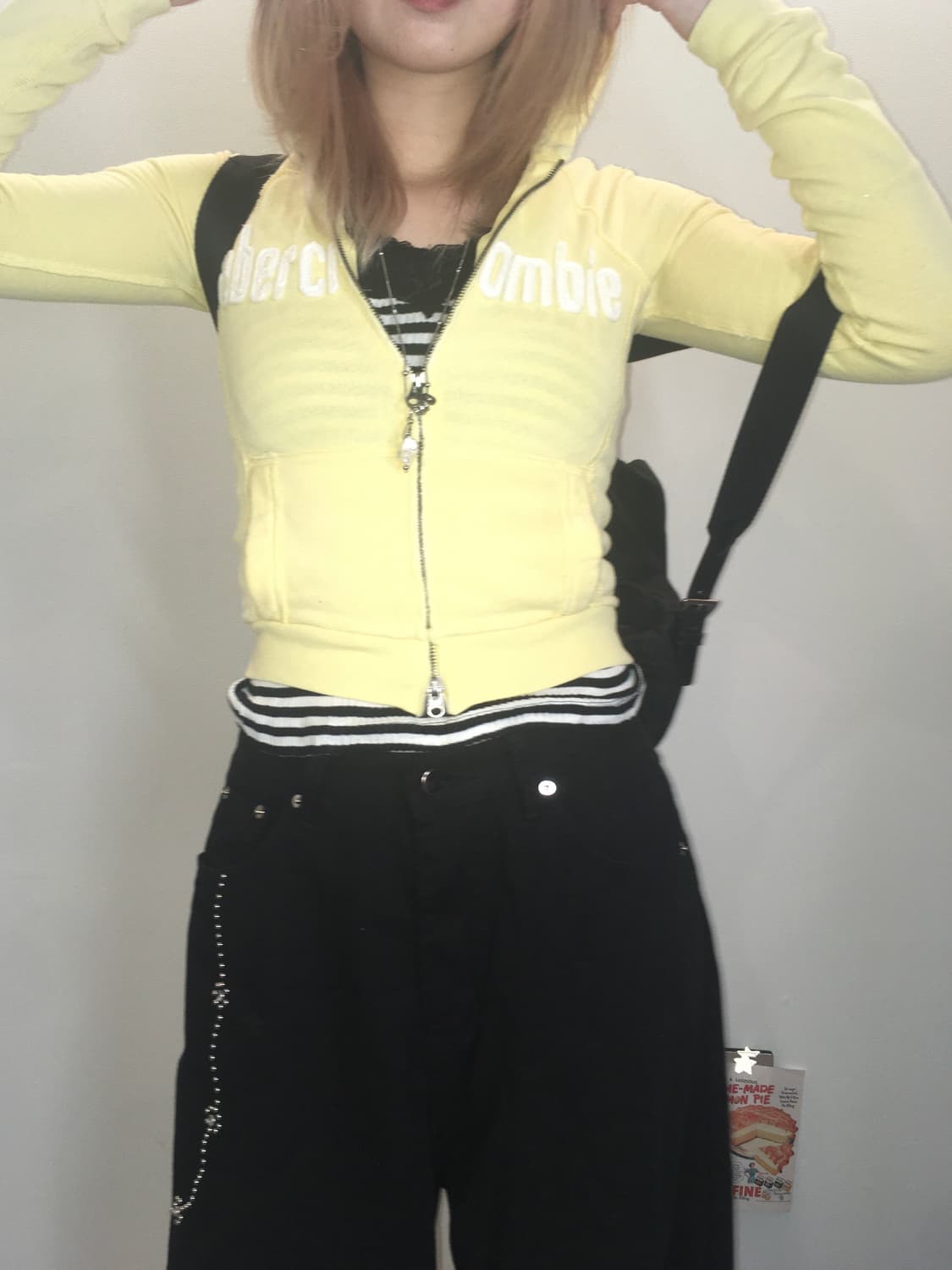 Abercrombie&fitch yellow slim hood zipup 상품이미지3