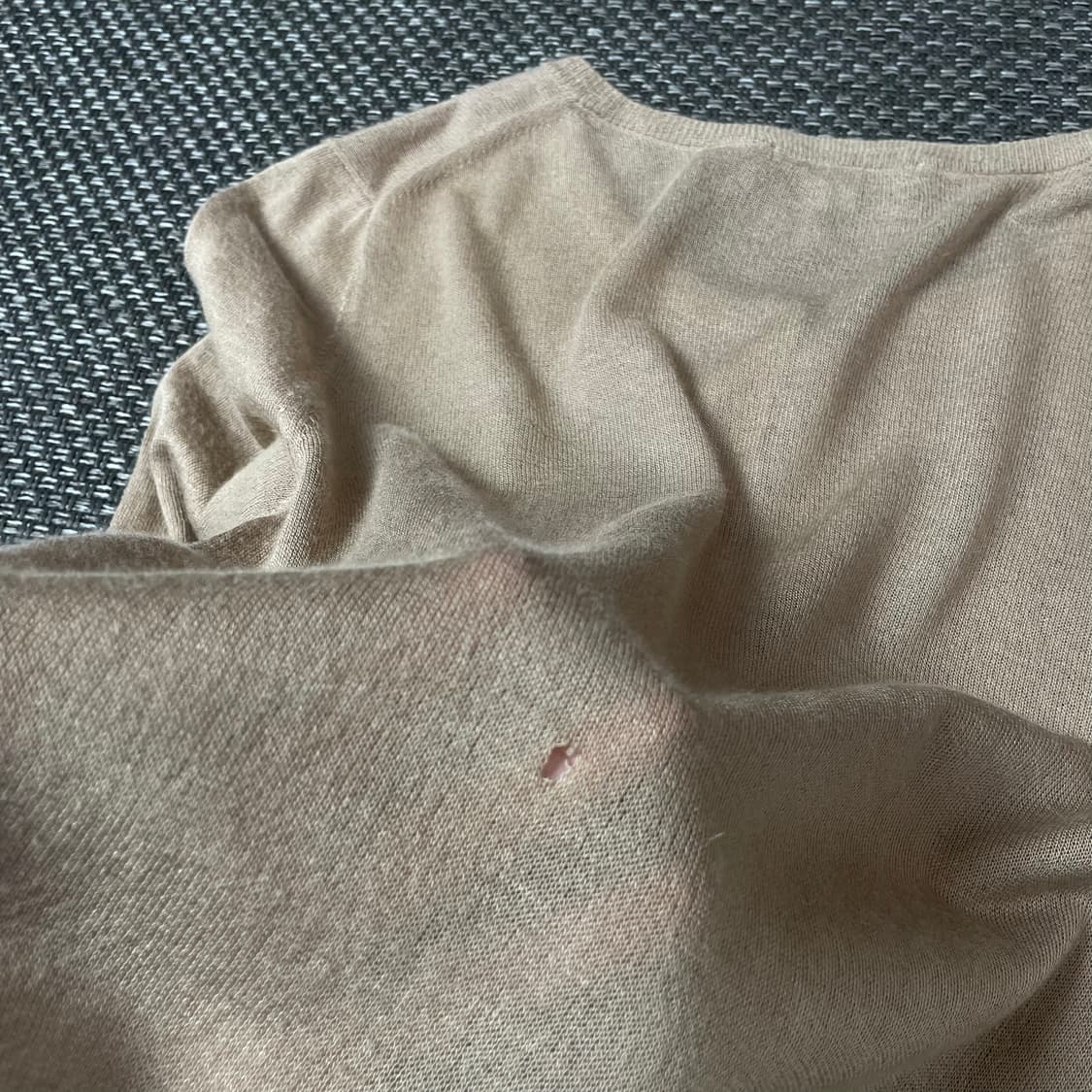 유니클로 베이지 라운드넥 반팔 가디건 XL 상품이미지6