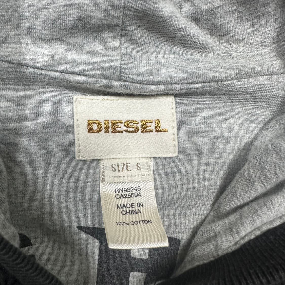 ✨ (바배) 디젤 와플 블랙 후드 집업 상품이미지5