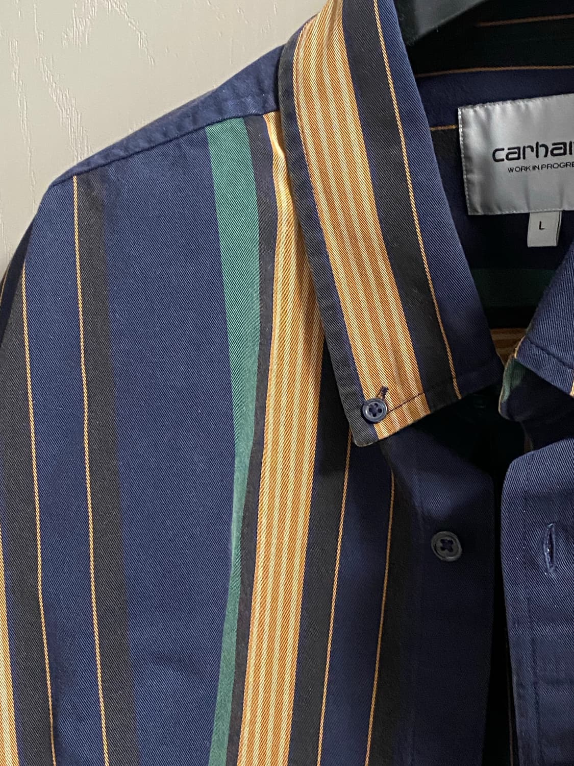 [L]칼하트 wip 스트라이프 워크 셔츠 상품이미지4