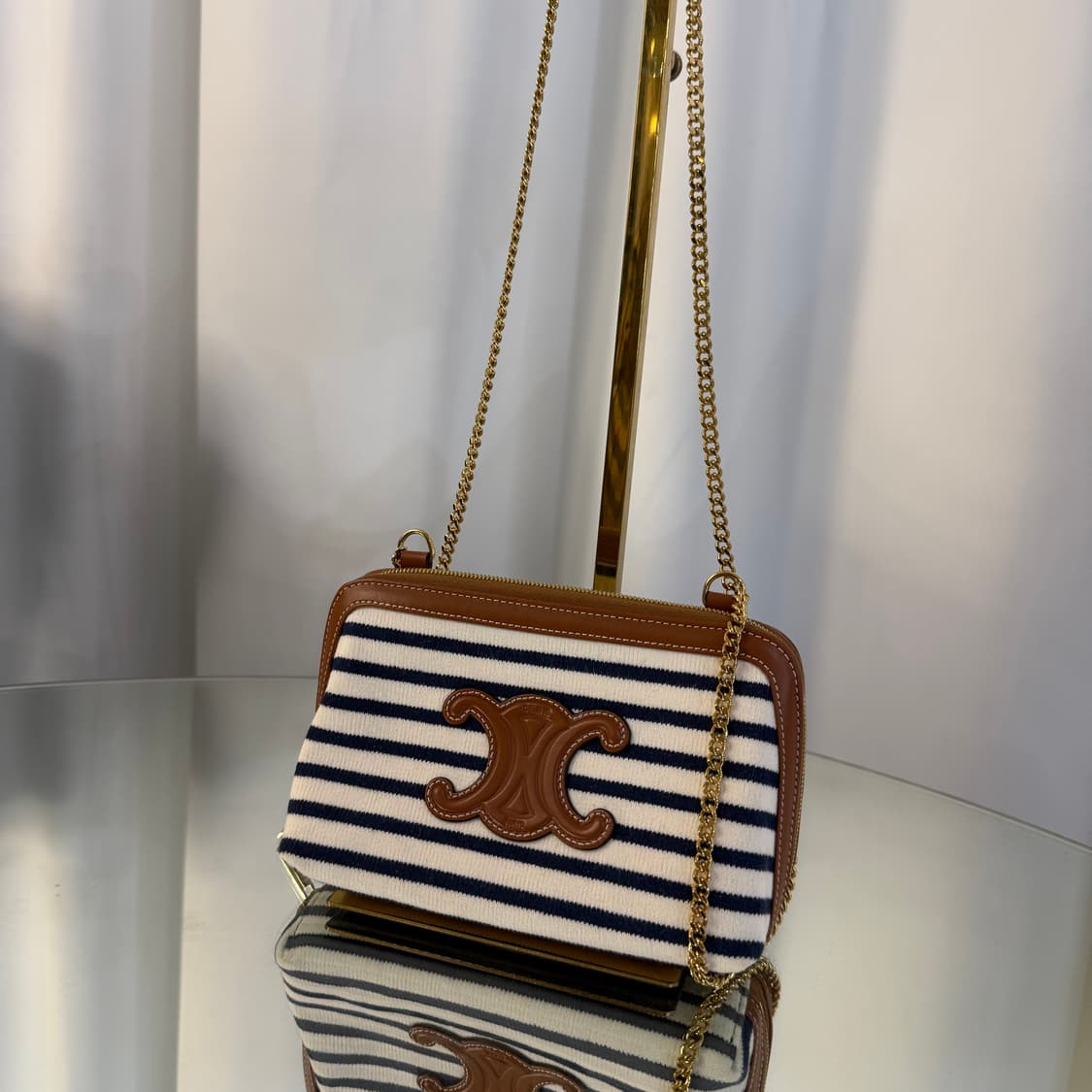 [정품] 셀린느 퀴르 트리옹프 체인 숄더 파우치백 상품이미지3