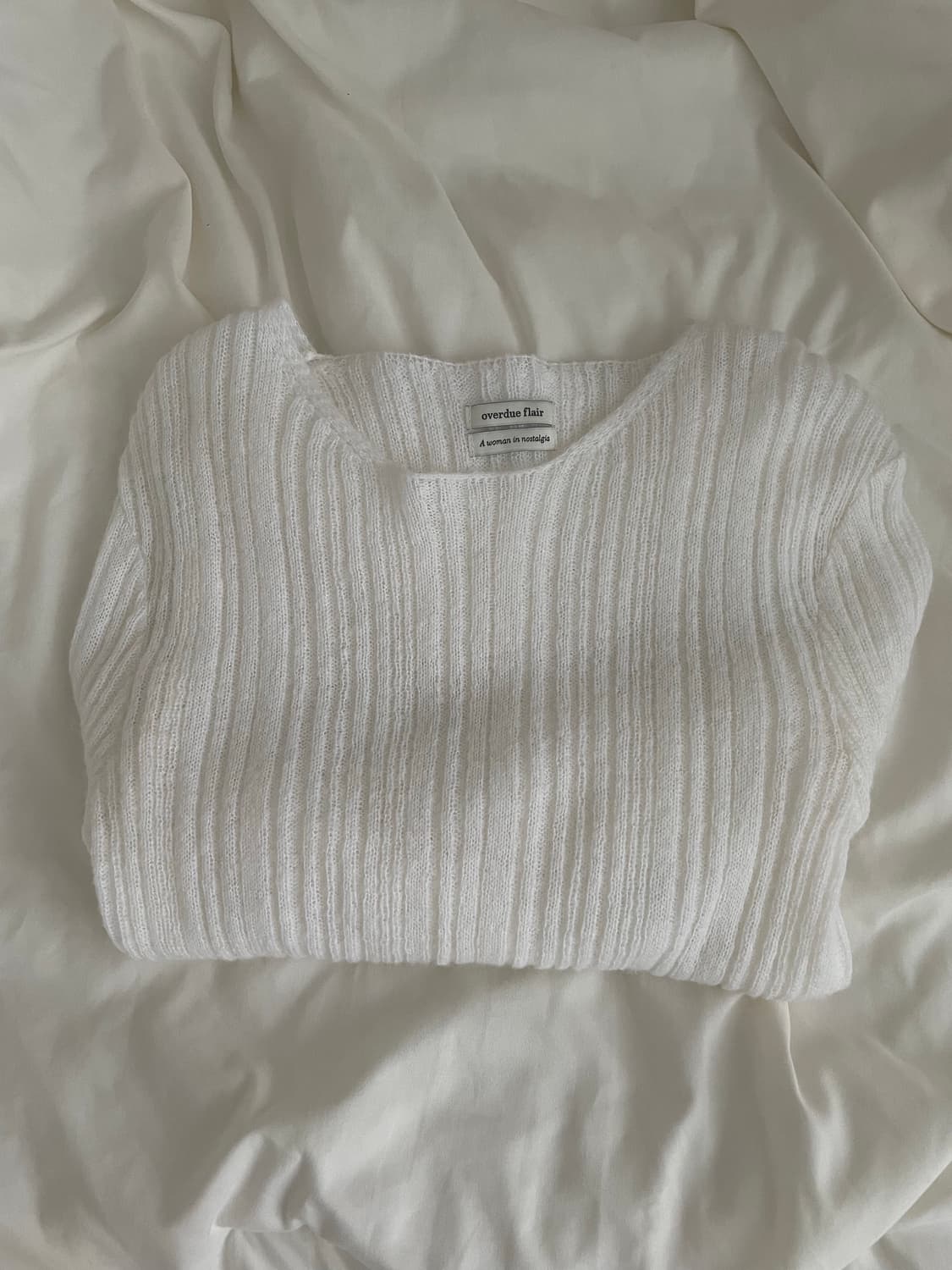 오버듀플레어 MOHAIR RIB KNIT TOP_IVORY 상품이미지6