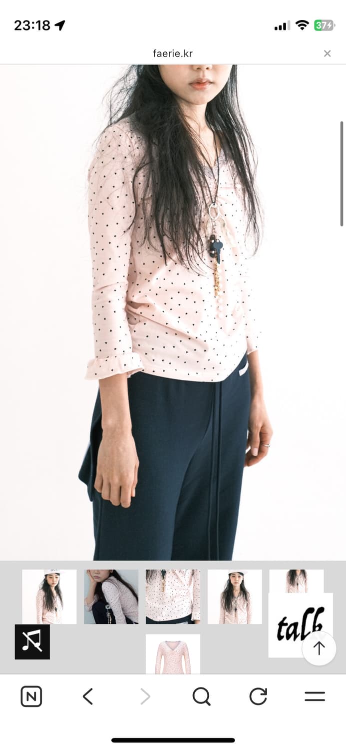 샵페어리 mini heart lace top 상품이미지1