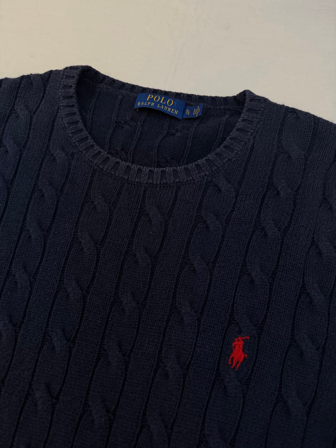 폴로 랄프로렌 꽈배기 케이블 니트 블랙 상품이미지2