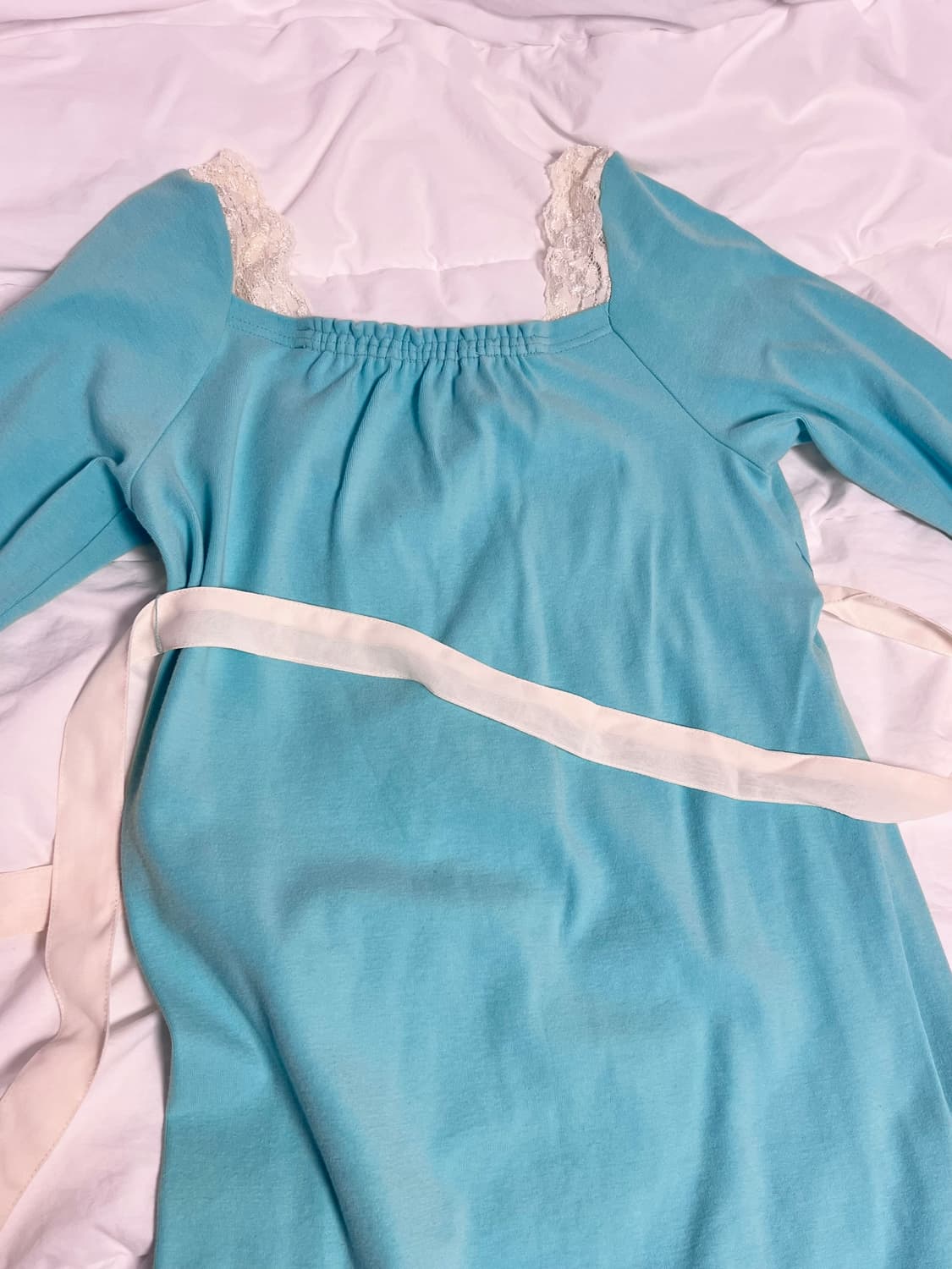 디어리 민트 미니 원피스 레이스 공주 상품이미지4