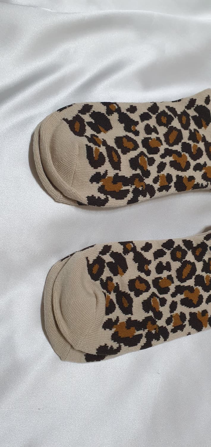 호피 레오파드 브라운 블랙 뉴발란스 양말 상품이미지6