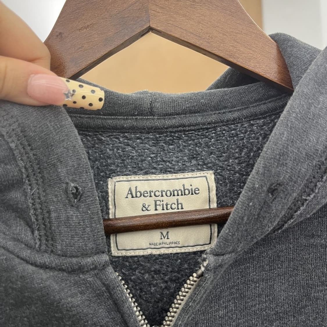아베크롬비 올드스쿨 Y2K 00's 약기모 후드집업 M C09906 상품이미지8