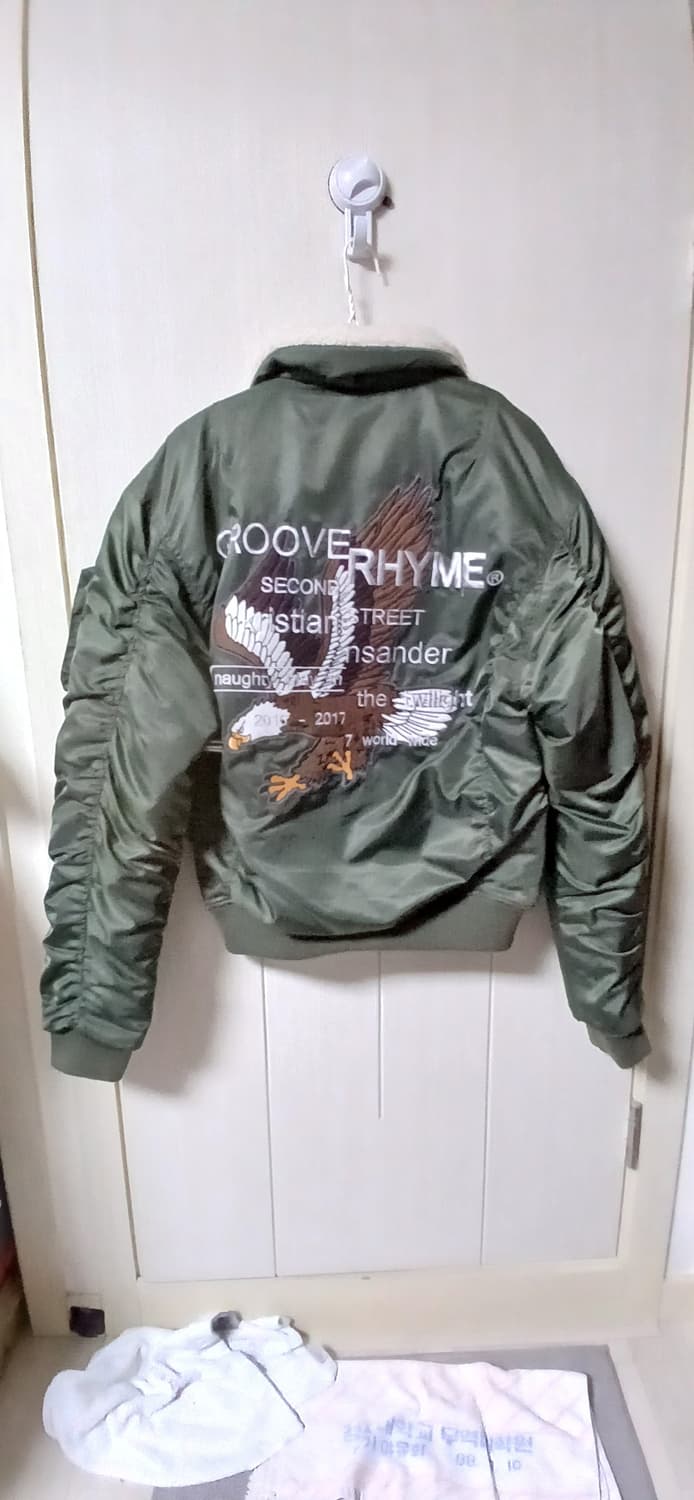 그루브라임 패치로고 이글 투웨이 항공점퍼(L사이즈) 상품이미지3