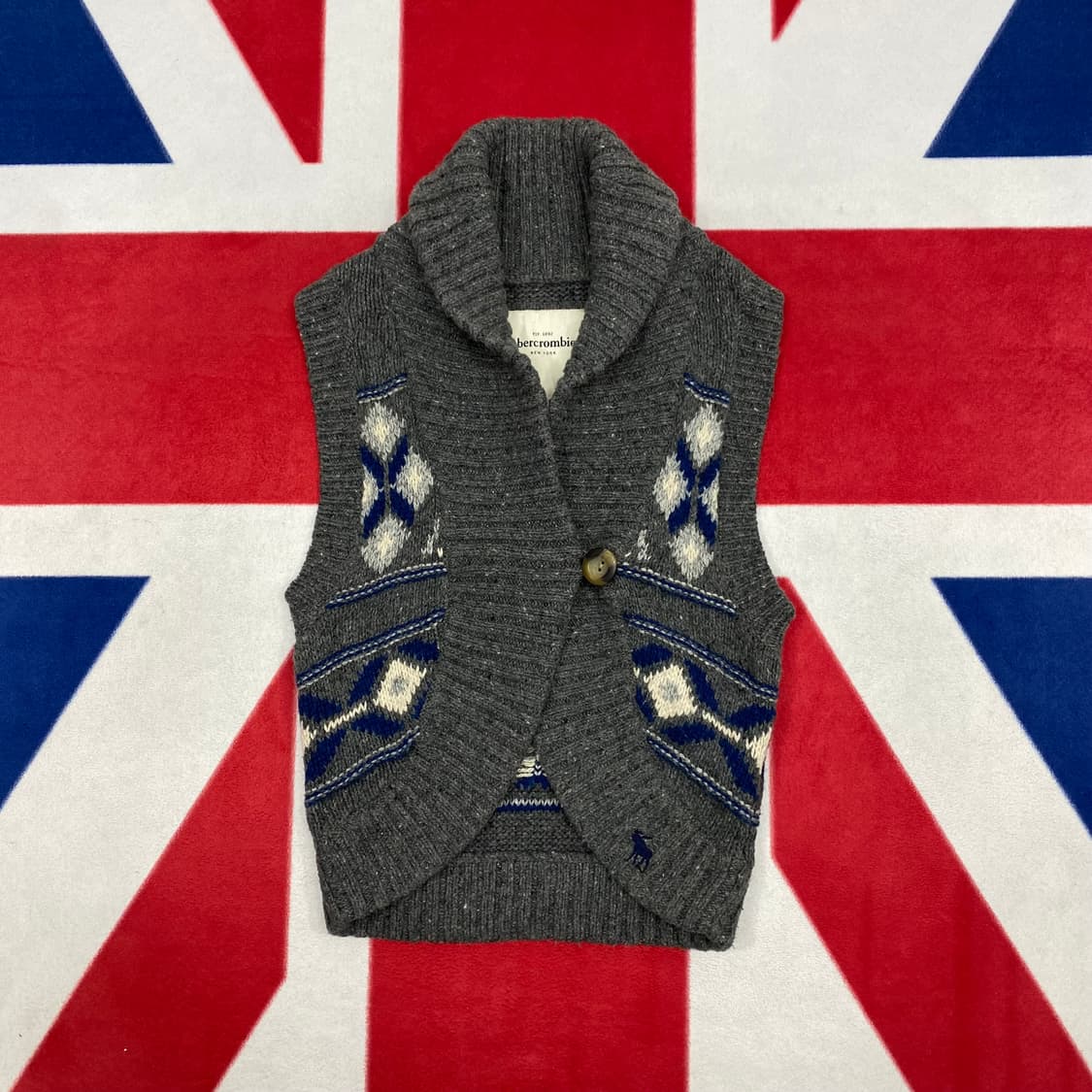 아베크롬비 니트조끼 가디건 여성 L 실측 44-55 상품이미지1