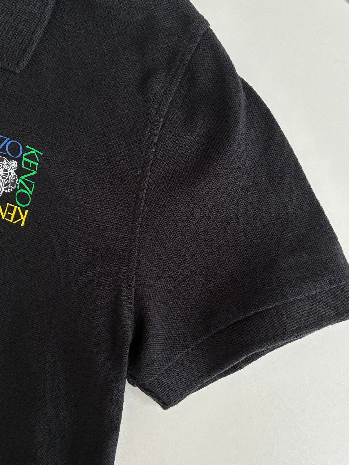 100) 겐조 KENZO 타이거 로고 반팔 카라티 블랙 상품이미지6