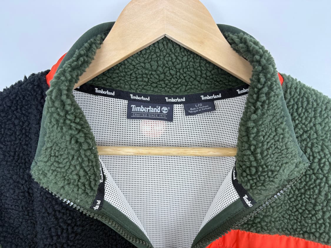 팀버랜드 컬러 블록 쉐르파 배색 플리스 집업 자켓 상품이미지2