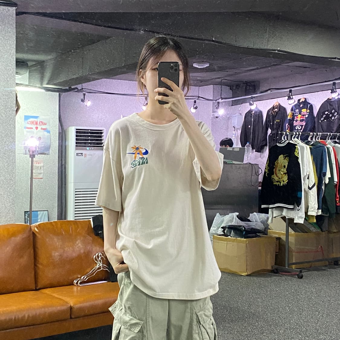 나이키 빅로고 플라워 스우시 반팔티 B2264 상품이미지1