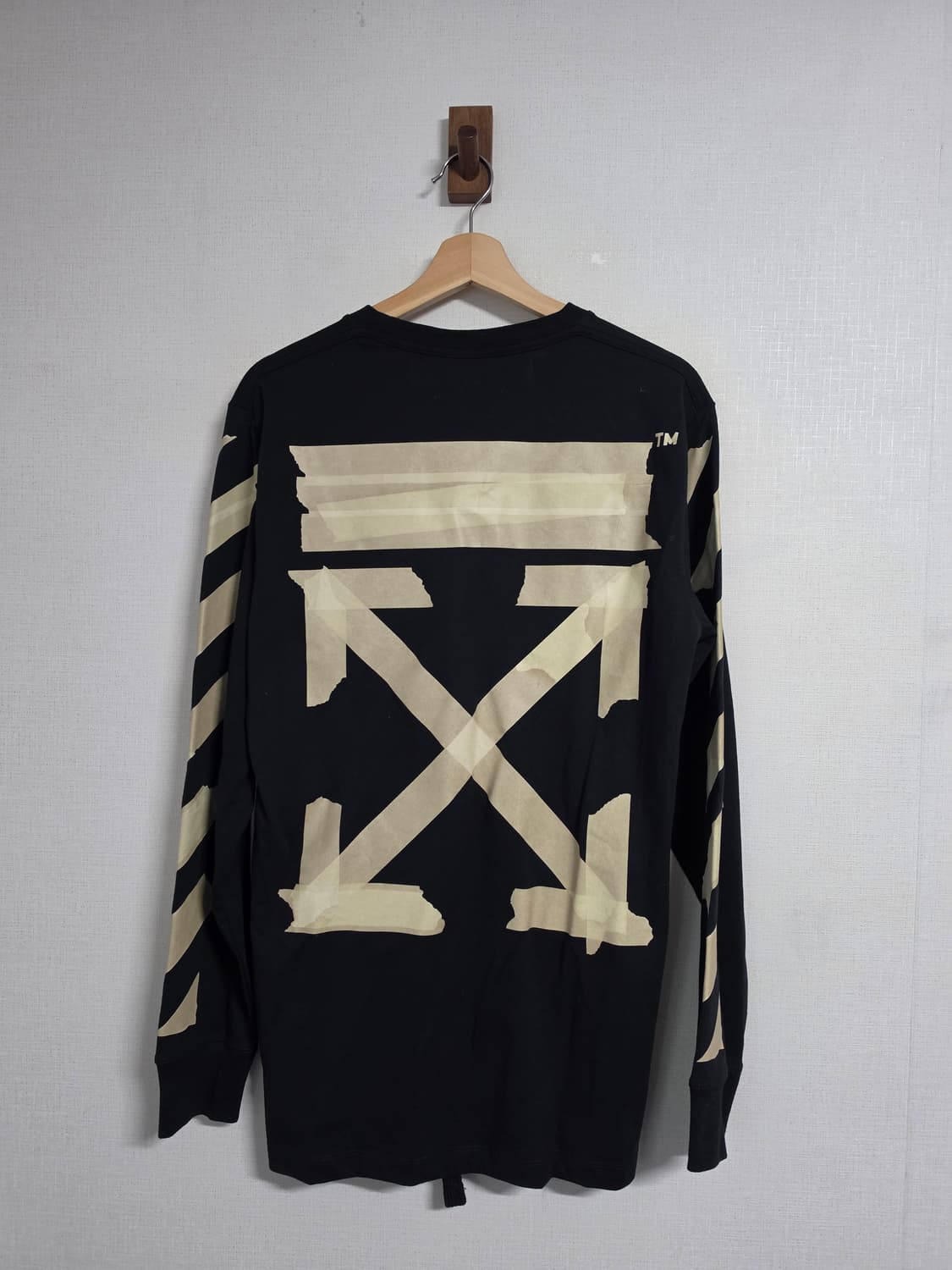 20SS 오프화이트  테이프 애로우 긴팔 티셔츠 M 상품이미지6
