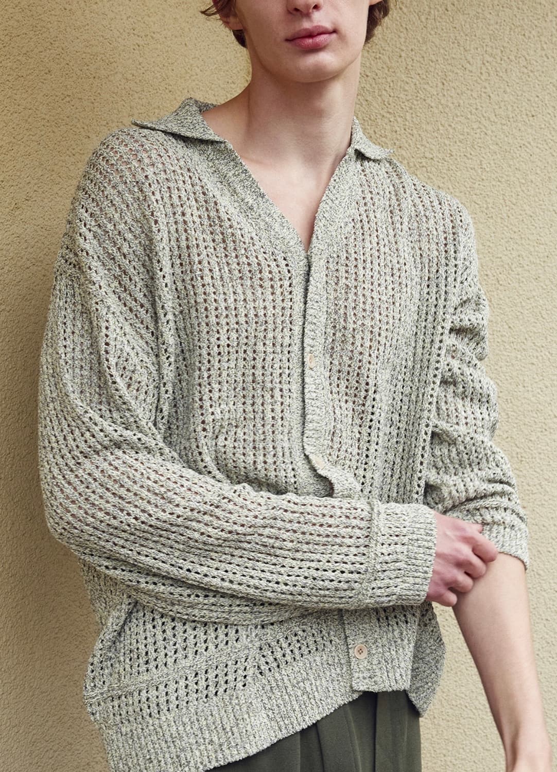 우마뭉 린넨 부클 크로셰 니트가디건 - 가든 M 상품이미지3