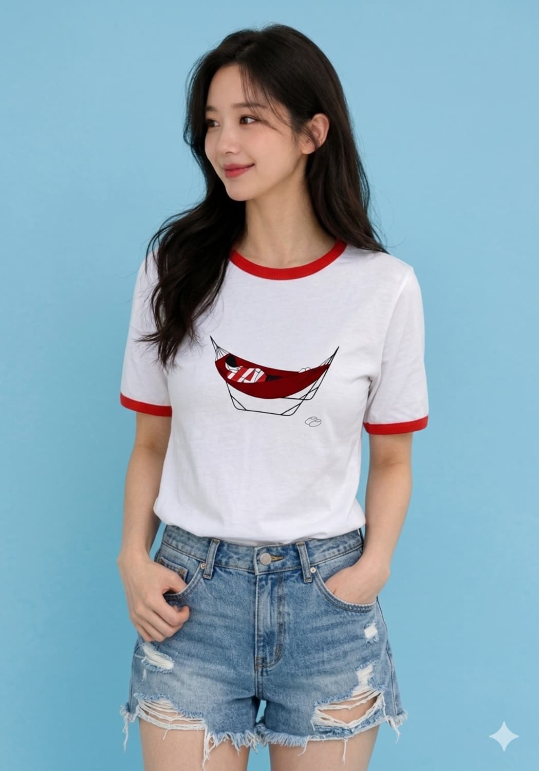 [M] 로고스(LOGOS) 링거 티셔츠 상품이미지1
