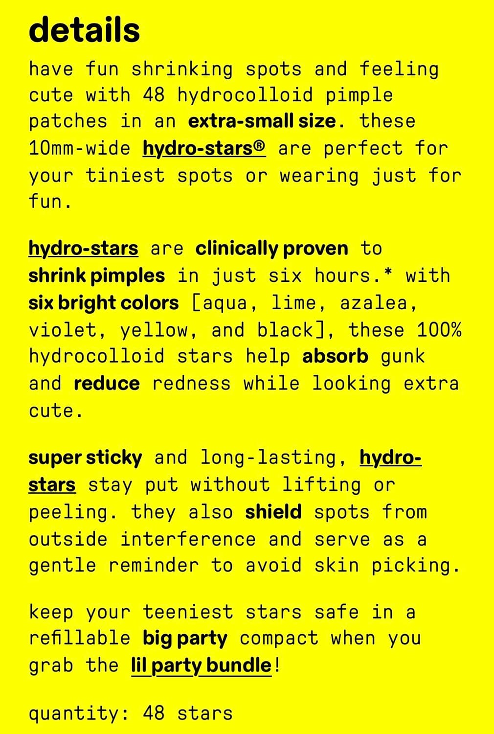 스타페이스 starface tiny hydro stars 패치 상품이미지4