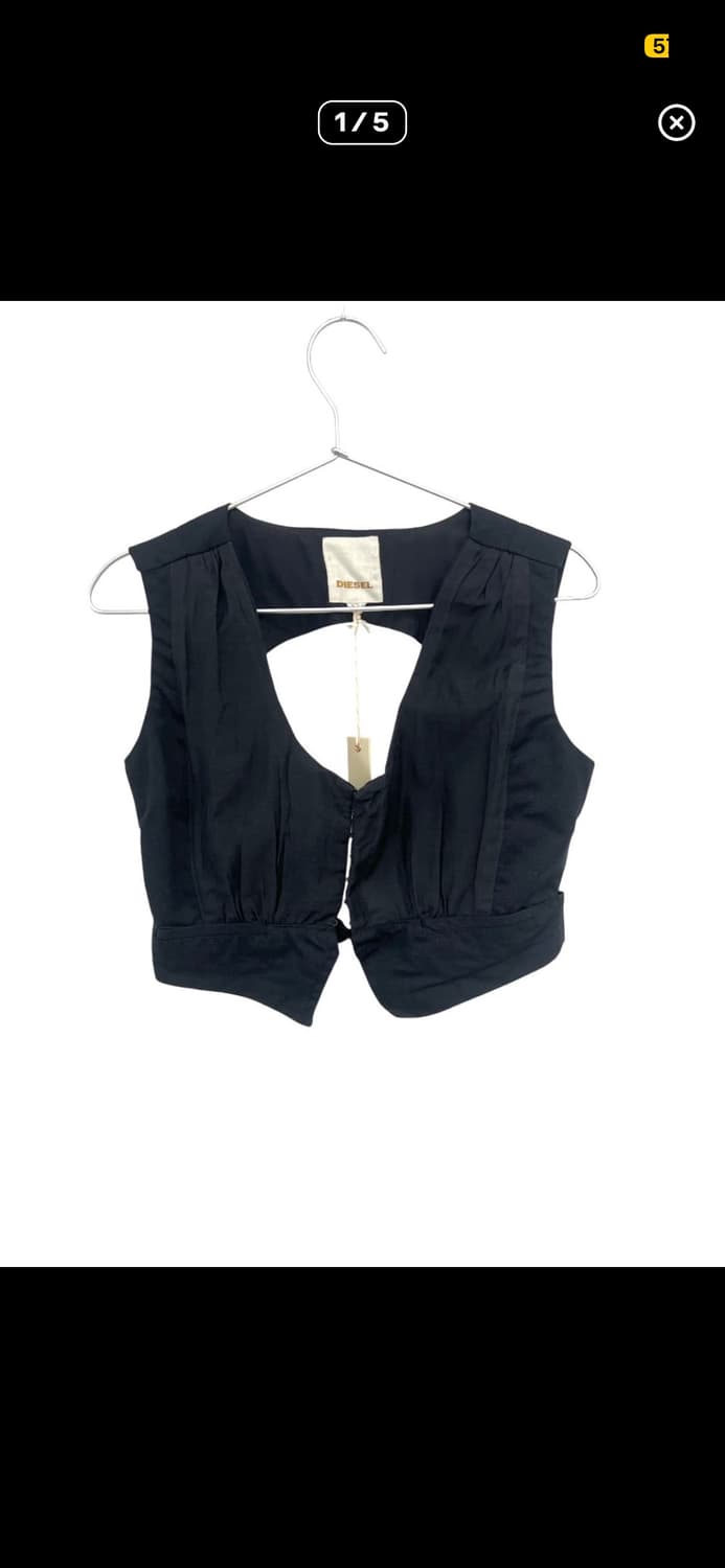 디젤 백리스 슬리브리스 크롭탑 데드스탁 상품이미지1