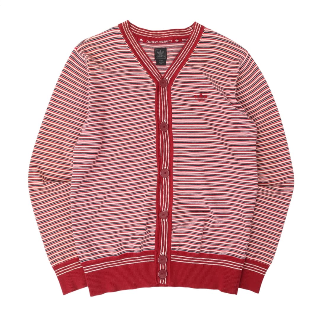 아디다스 레드 80s 스트라이프 니트 가디건 상품이미지1