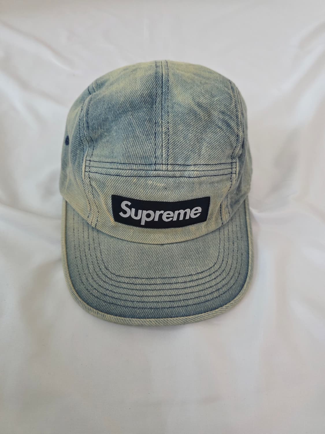 슈프림 워시드 치노 트윌 캠프캡 더티 인디고 상품이미지1