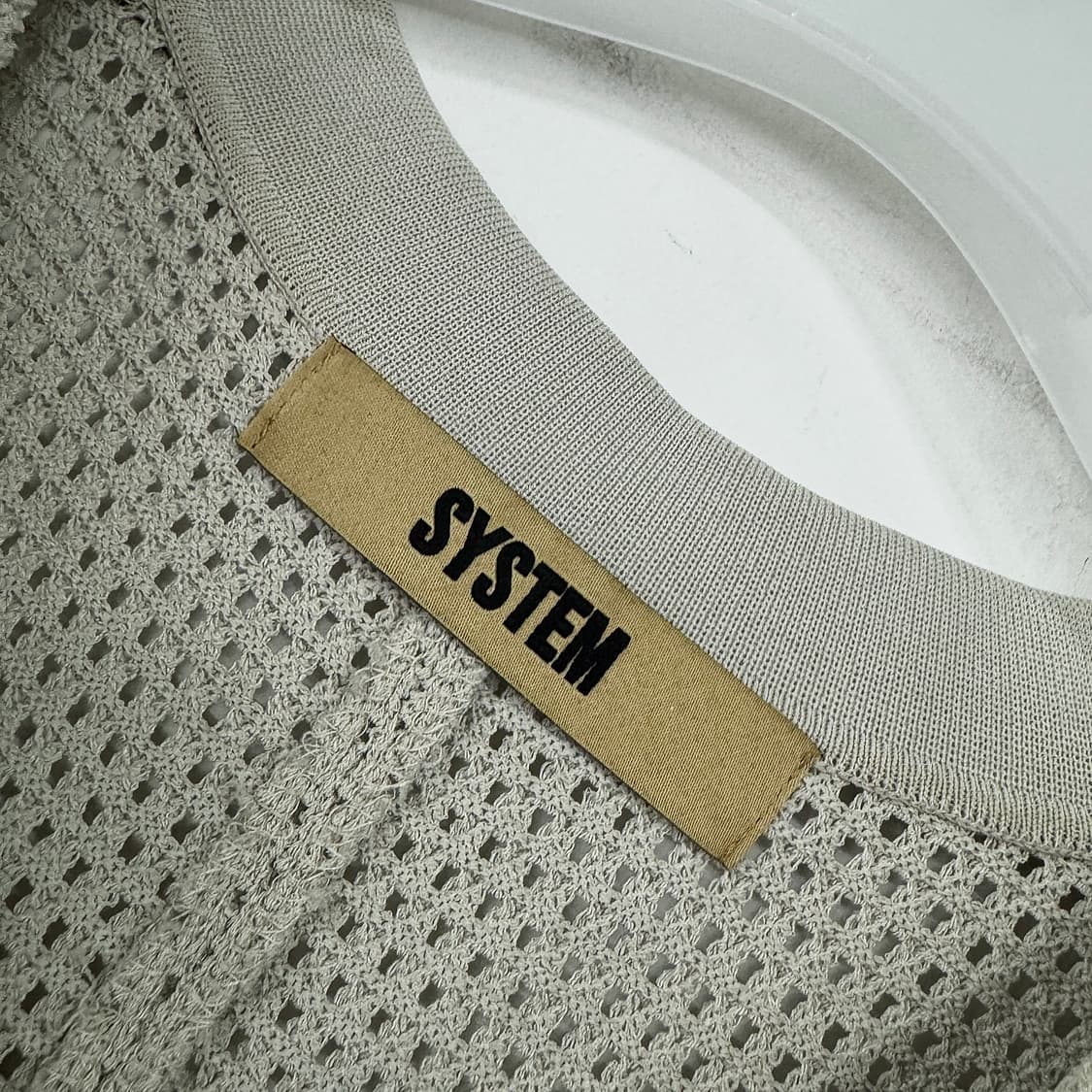 시스템 오픈 칼라 반팔 니트 탑 상품이미지2