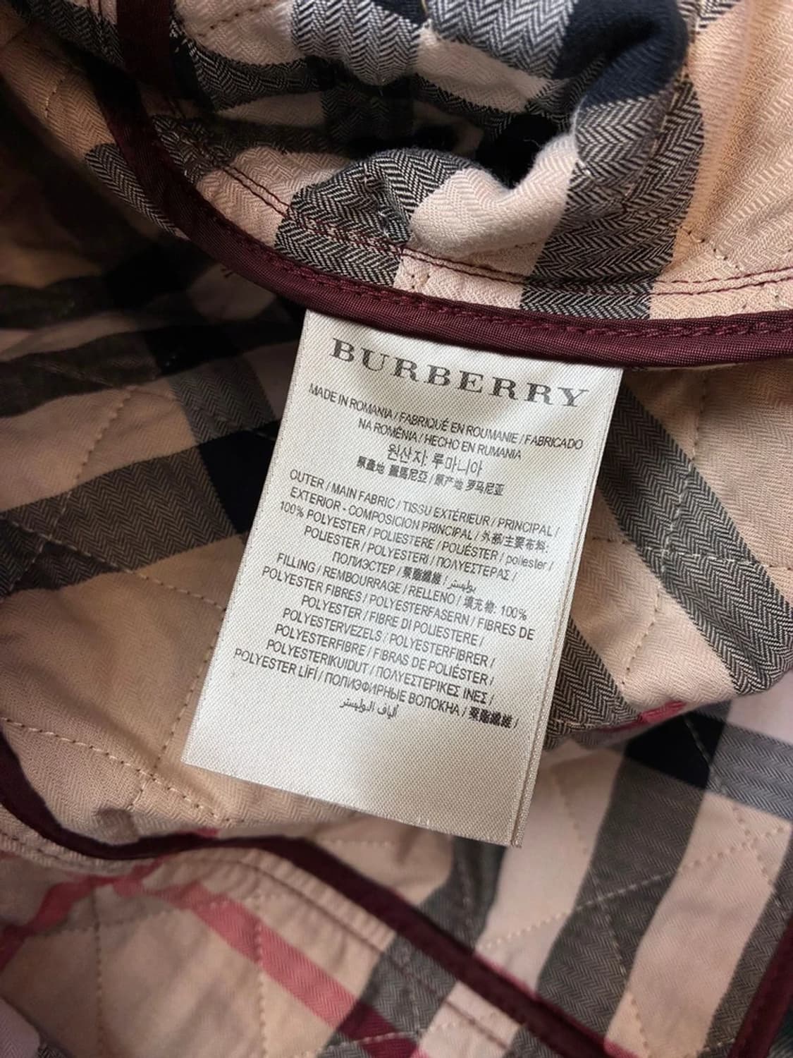 버버리 브릿 노바체크 안감 퀄팅 자켓 PN5606    상품이미지8