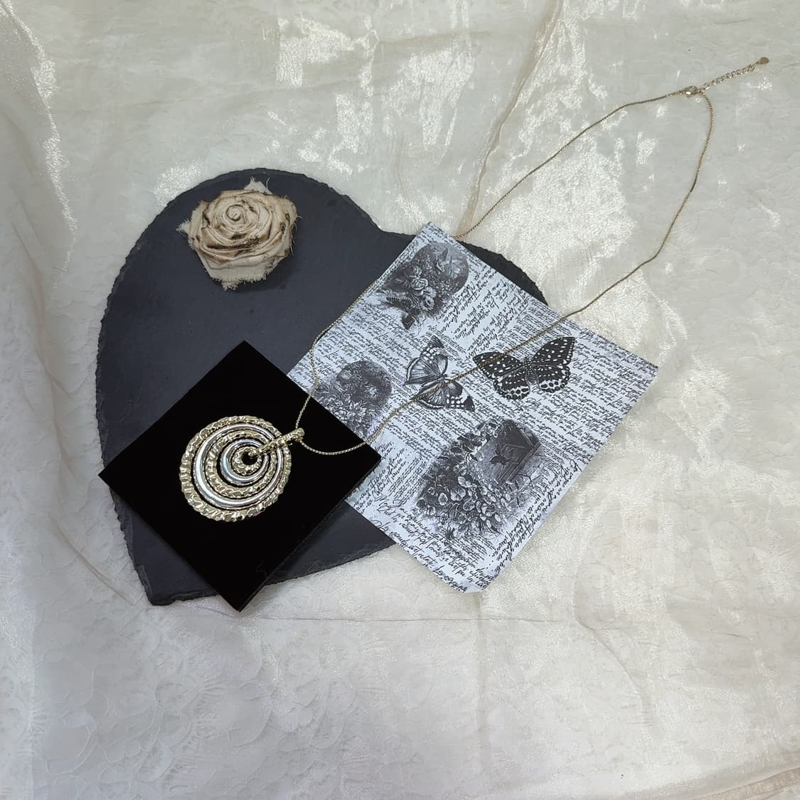 빈티지 JL jennifer lopez 메탈 링 목걸이 상품이미지2