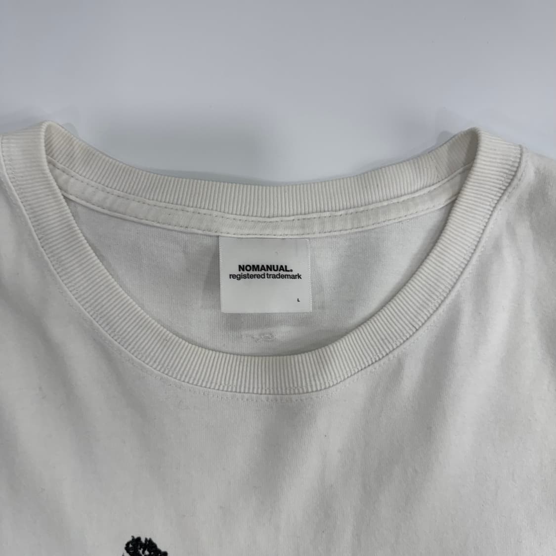Nomanual 노메뉴얼 그래픽 화이트 반팔 상품이미지5