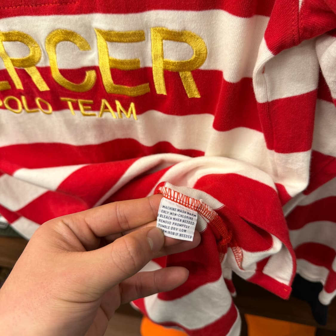 90s 폴로 랄프로렌 MERCER team 럭비 티셔츠 프레피 N1100 상품이미지7