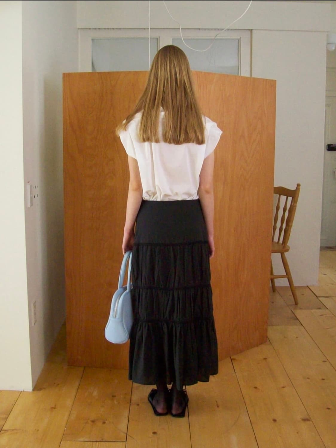 [새상품] 스무드무드black neely tiered skirt 롱스커트 상품이미지2