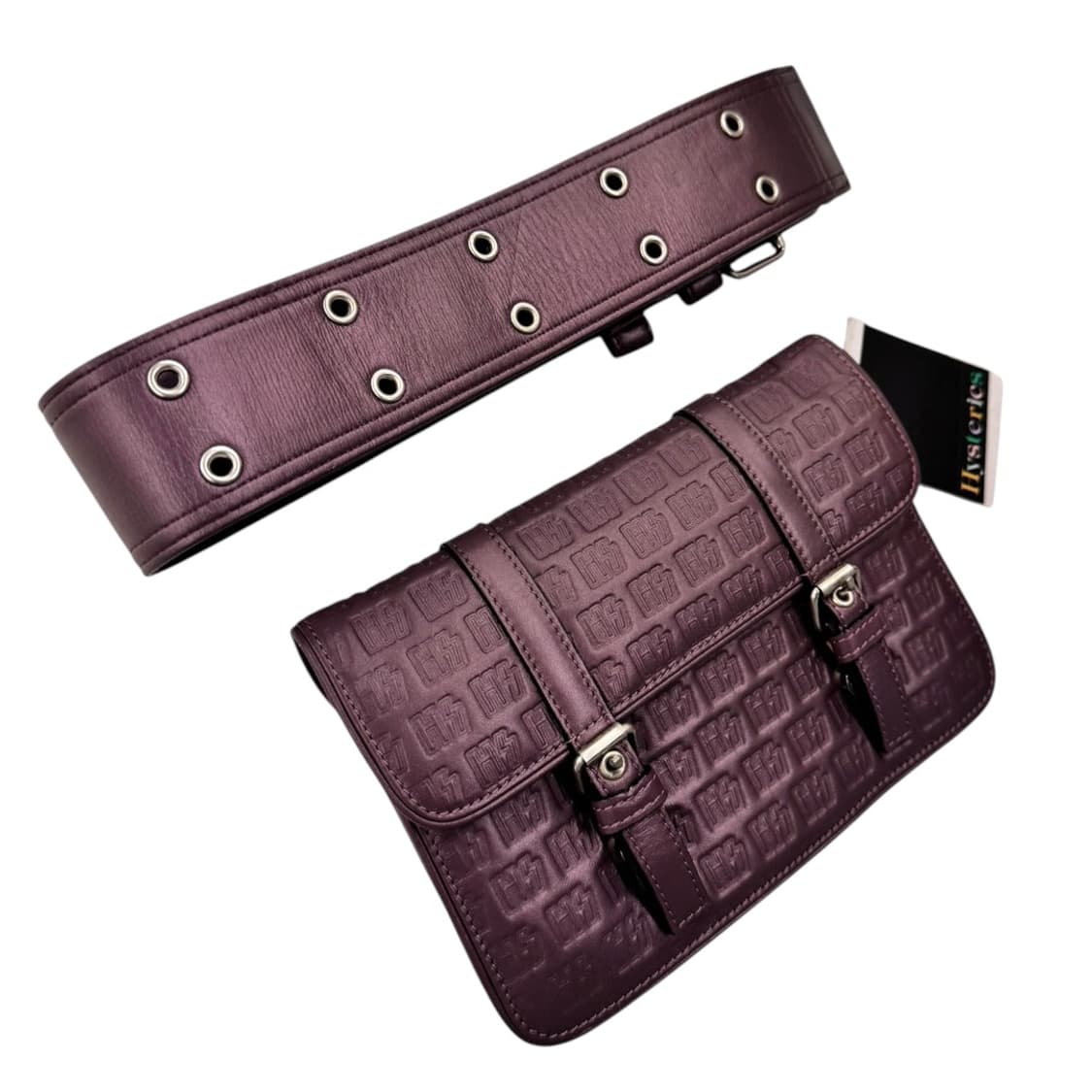 히스테릭글래머 레더 HG 모노그램 웨이스트백 보르도 상품이미지4