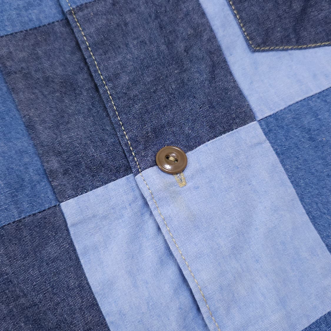 간류 꼼데가르송 패치워크 데님 셔츠 상품이미지4