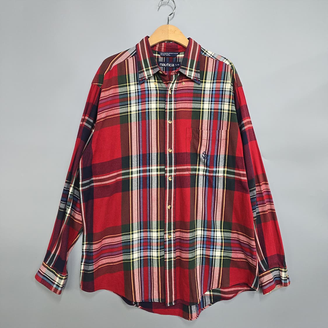 노티카(nautica) 클래식 체크 플란넬 셔츠 L 상품이미지1