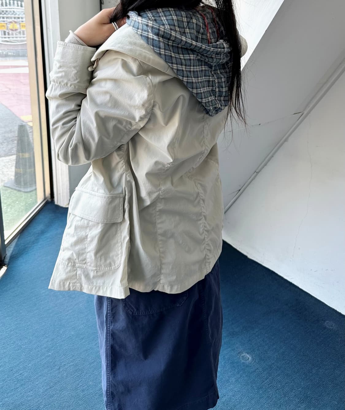 Shirred design stretched fabric jacket 상품이미지9