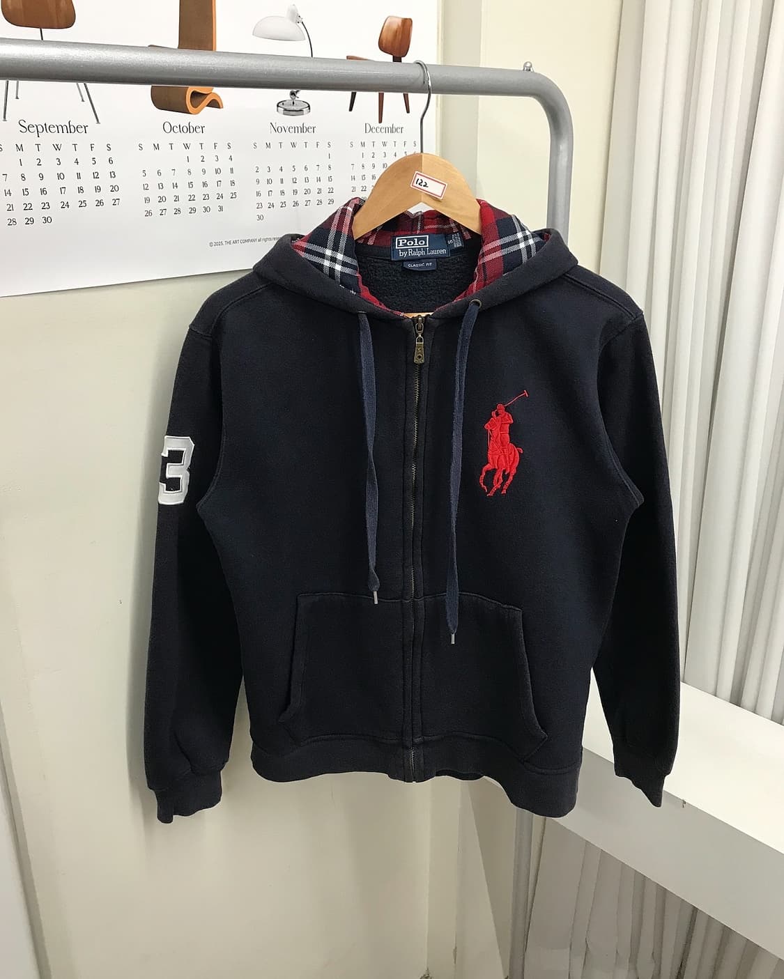 폴로 빅포니 기모 후드 집업 상품이미지1