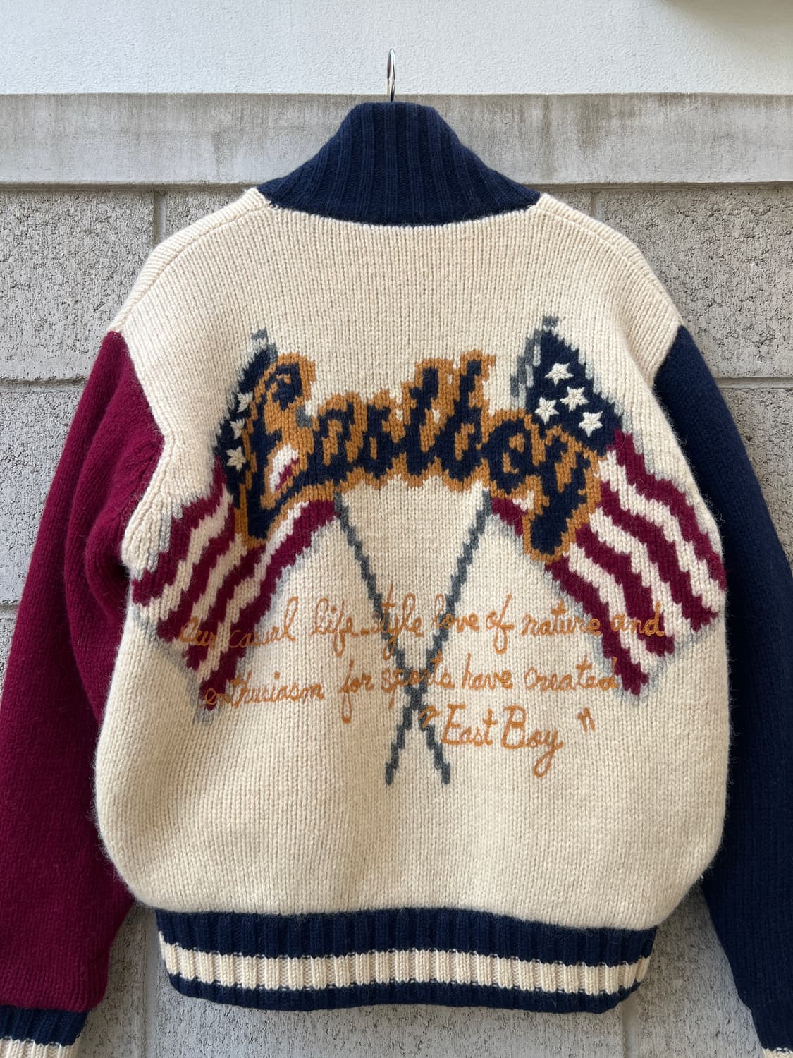 1990s EASTBOY KNIT ZIP UP BOMBER 니트울봄버 상품이미지10