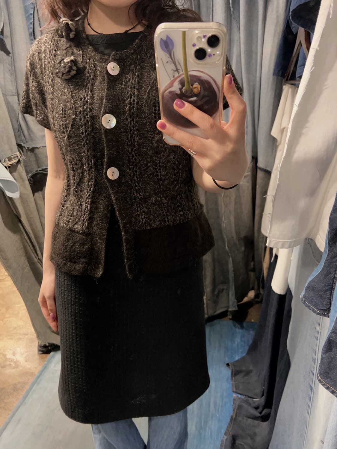 44-55 ) Japanese Vintage Mohair Cardigan 상품이미지2
