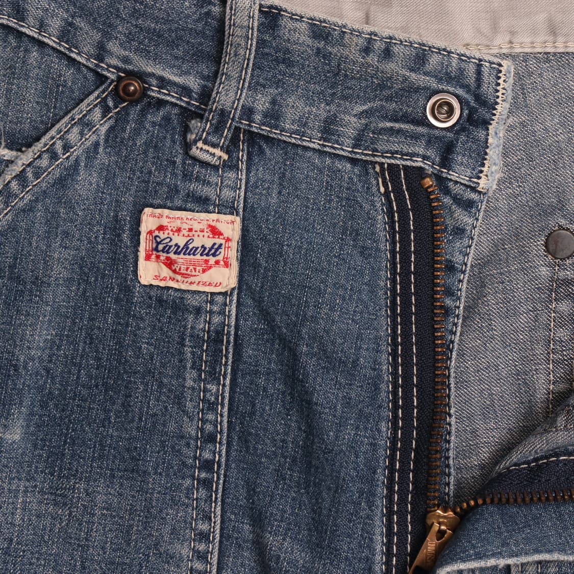 90'S 칼하트 재팬 복각 더블니 데님팬츠A1629 상품이미지3