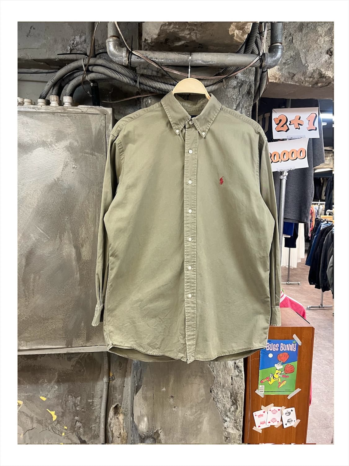 폴로 랄프로렌 셔츠 카키 M #csz4168 상품이미지1