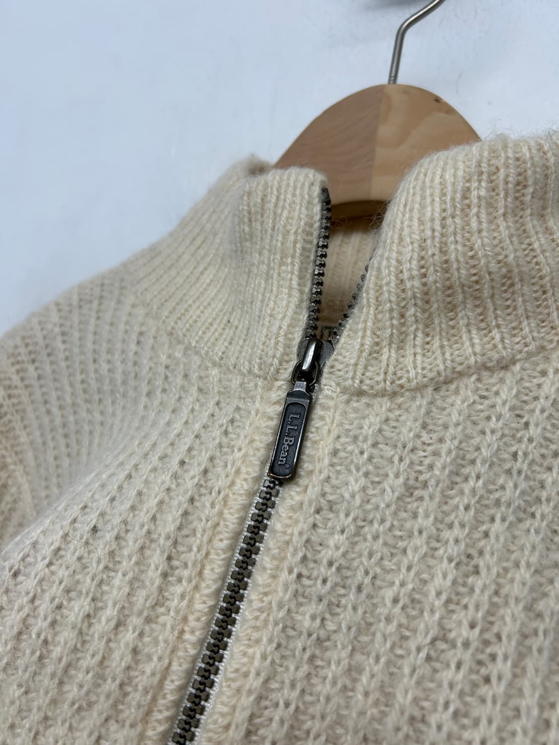 90s USA LLbean 엘엘빈 알파카 니트 가디건 상품이미지2