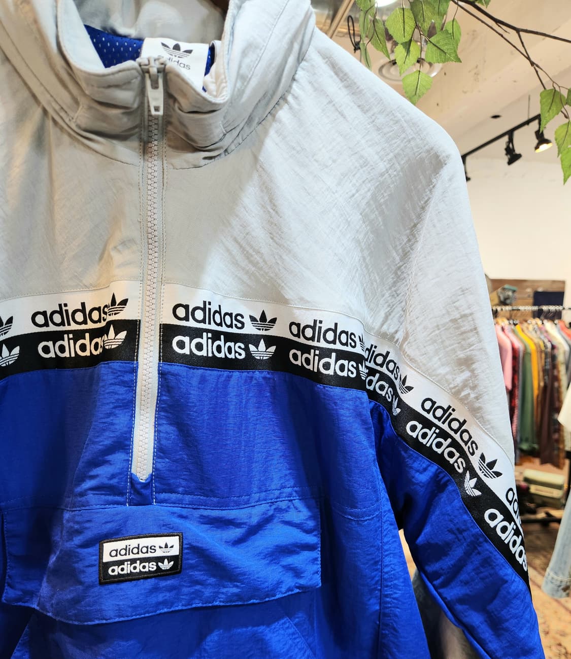 아디다스 나일론 레터링 아노락 바람막이 상품이미지4