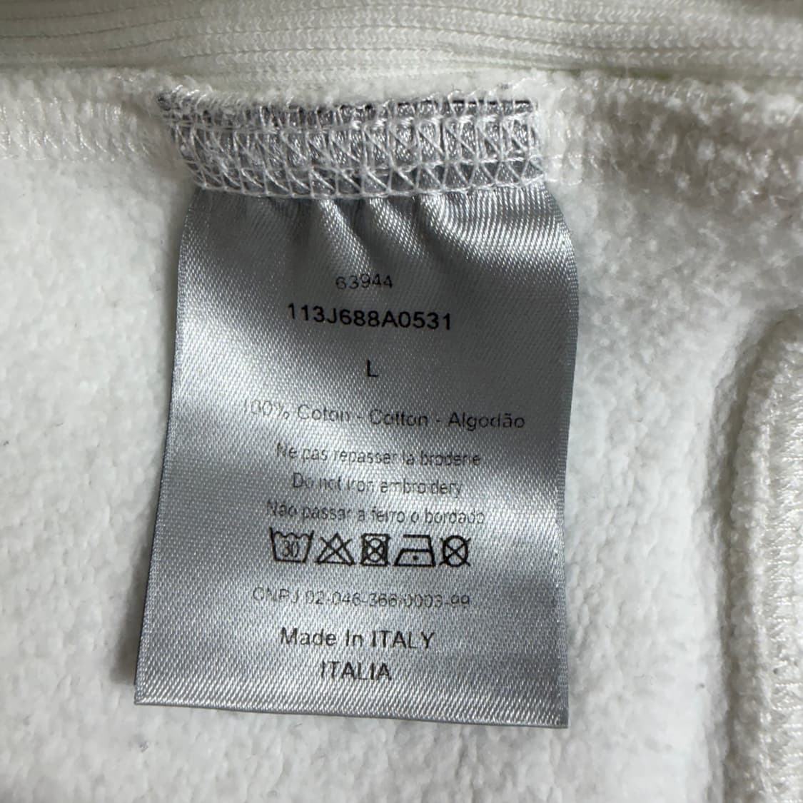 L/디올 플라워 자수 후드티 상품이미지5