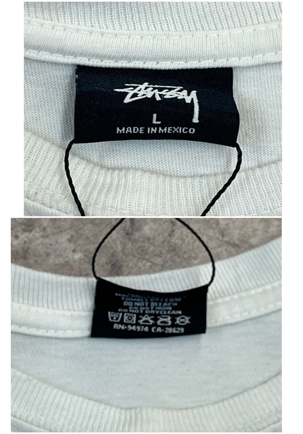 스투시 에잇볼 빅로고 반팔티 화이트 L #csz3562 상품이미지3