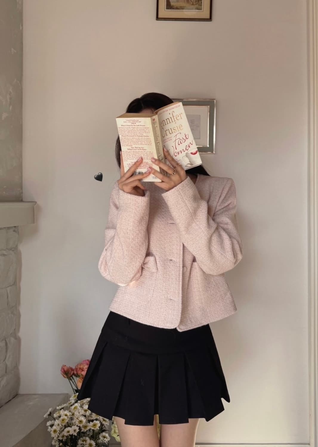 클리시어 리본 트위드 자켓 블랙 상품이미지4